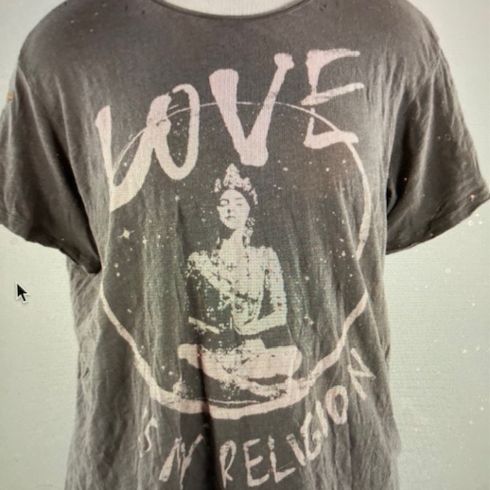 Magnolia Pearl "Love is My Religion"  Tee - Gray One Size
